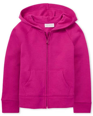 Girls Fleece Zip Up Hoodie