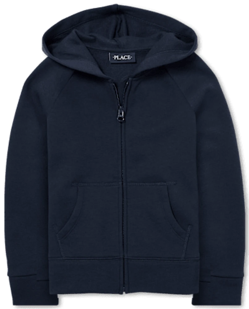 Girls Fleece Zip Up Hoodie