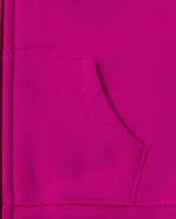 Toddler Girls Fleece Zip Up Hoodie