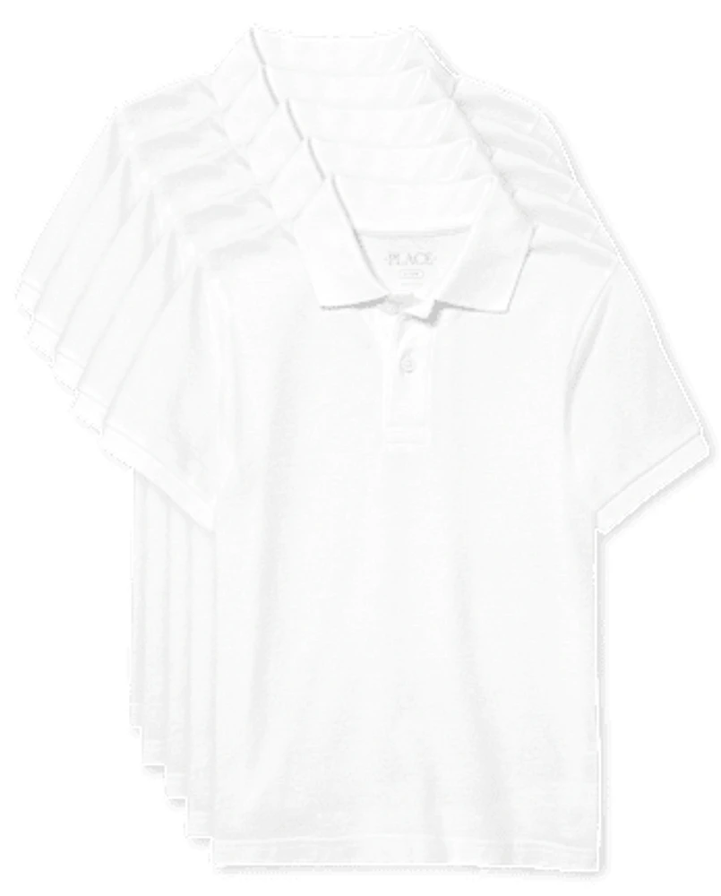 Kids Uniform Pique Polo 5-Pack