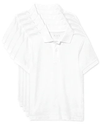 Kids Uniform Pique Polo 5-Pack