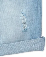 Girls Roll Cuff Denim Skimmer Shorts