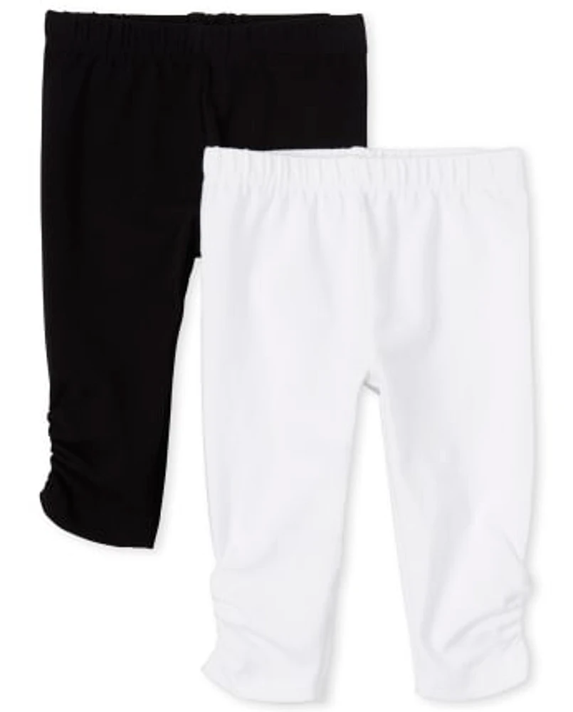 Lot de 2 leggings bébé fille