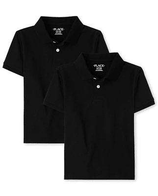 Kids Uniform Pique Polo 2-Pack