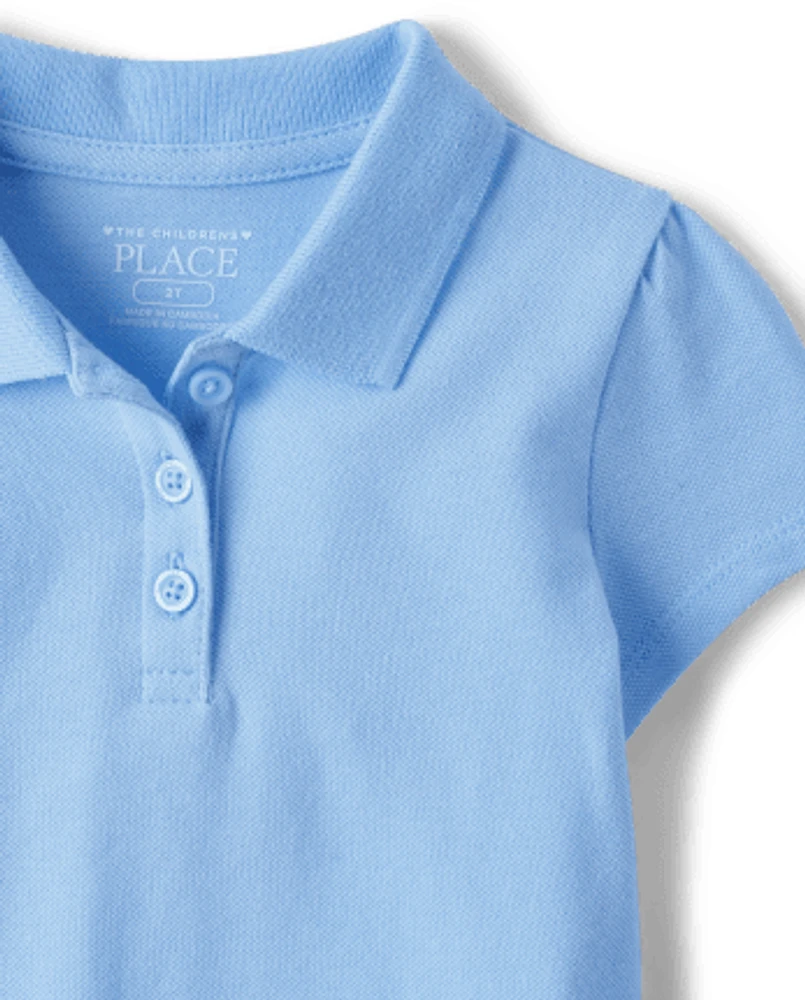 Toddler Girls Uniform Pique Polo