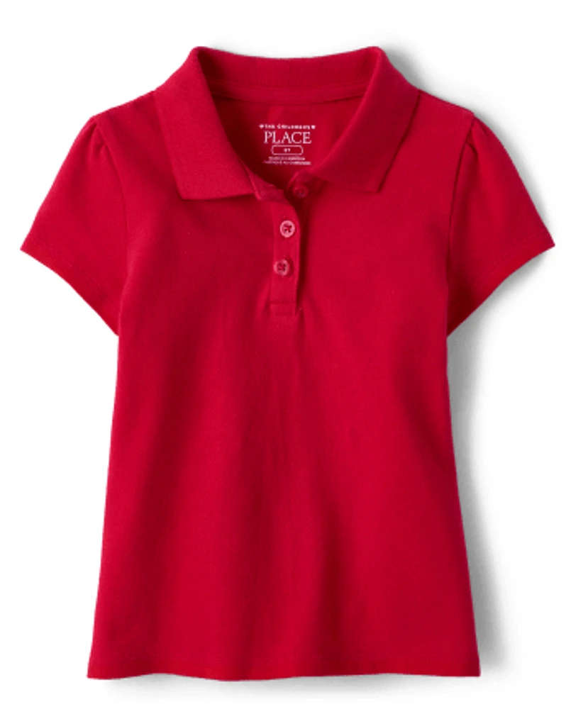 Toddler Girls Uniform Pique Polo