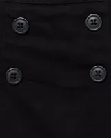 Jupe-short d'uniforme à boutons extensibles pour filles - Plus