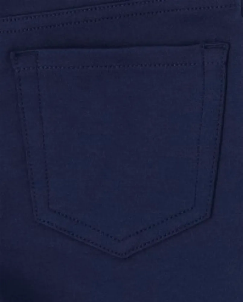 Girls Uniform Ponte Knit Pull On Jeggings 2-Pack