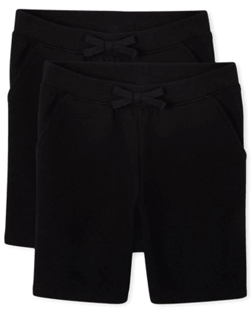 Girls French Terry Shorts 2-Pack