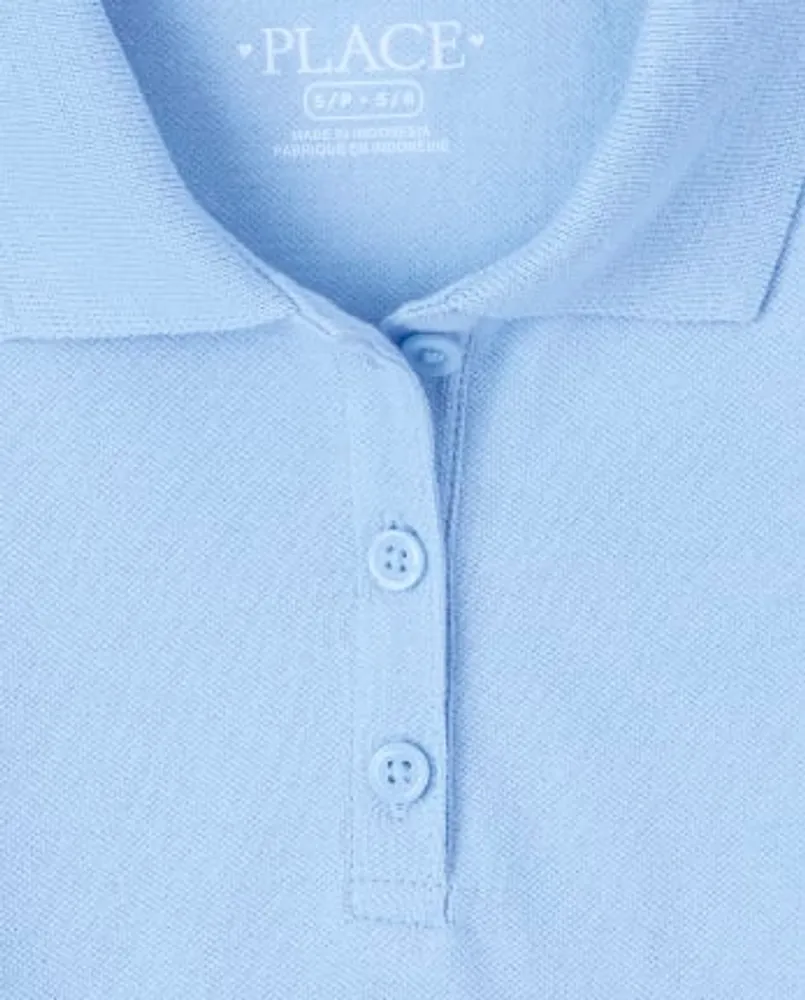 Lot de 2 polos uniformes en piqué pour fille