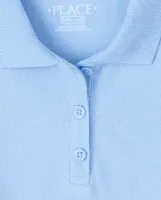 Lot de 2 polos uniformes en piqué pour fille