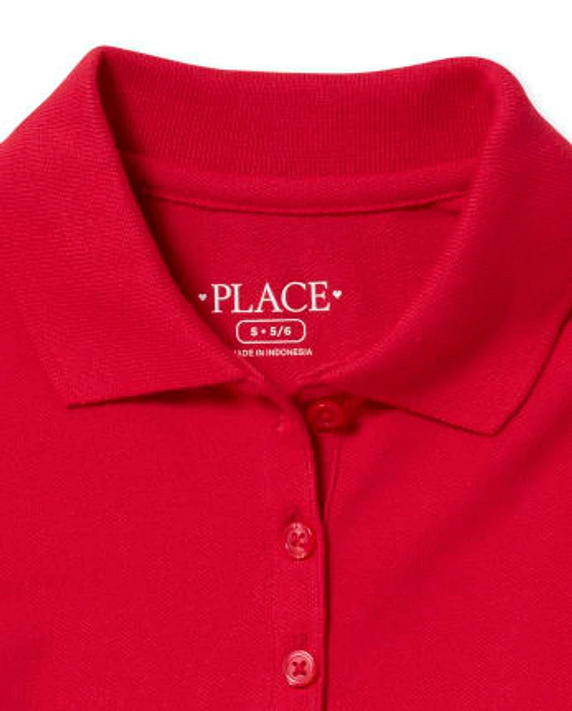 Girls Uniform Pique Polo 2-Pack