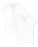 Girls Uniform Soft Jersey Polo 2-Pack