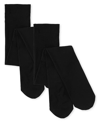 Girls Microfiber Tights 2-Pack