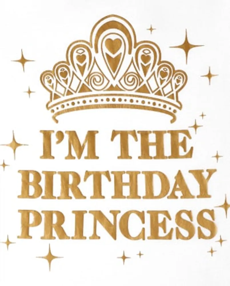 Girls Mommy And Me Foil Birthday Princess Graphic Tee