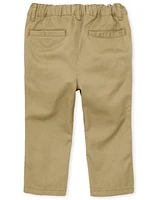 Baby And Toddler Boys Uniform Straight Chino Pants 2-Pack