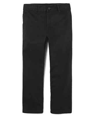 Boys Uniform Stretch Straight Chino Pants