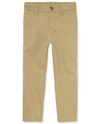 Boys Uniform Stretch Straight Chino Pants