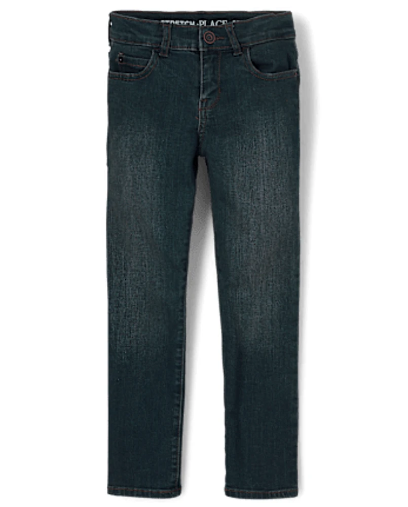 Jean droit stretch basique pour garçon