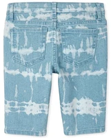 Girls Tie Dye Denim Skimmer Shorts