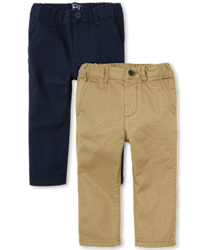 Lot de 2 pantalons chino stretch pour bébés et tout-petits garçons