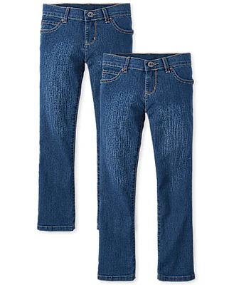 Lot de 2 jeans bootcut basiques pour fille