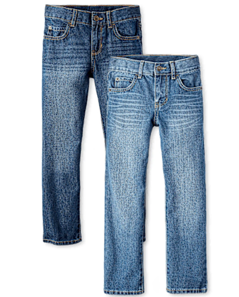 Lot de 2 jeans droits basiques pour garçon
