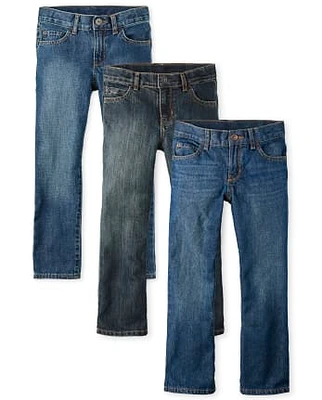 Boys Bootcut Jeans 3-Pack