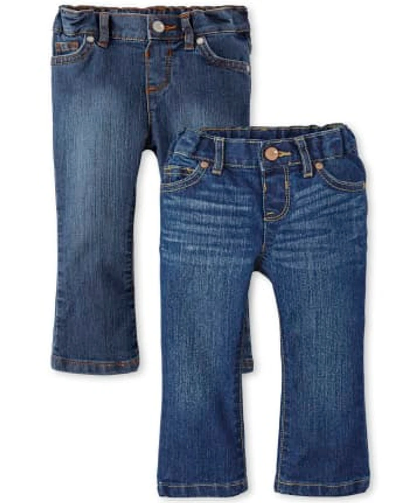 Baby And Toddler Girls Bootcut Jeans 2-Pack