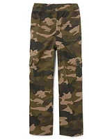 Boys Camo Pull On Cargo Pants 2-Pack