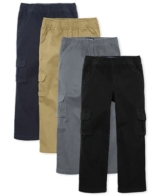 Ensemble de 4 pantalons cargo à enfiler pour garçons