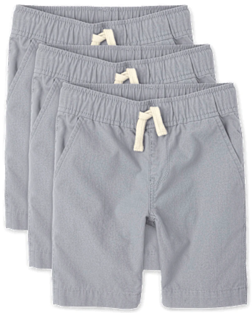 Lot de 3 shorts jogging uniformes à enfiler pour garçon