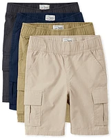 Lot de 4 shorts cargo à enfiler pour garçon