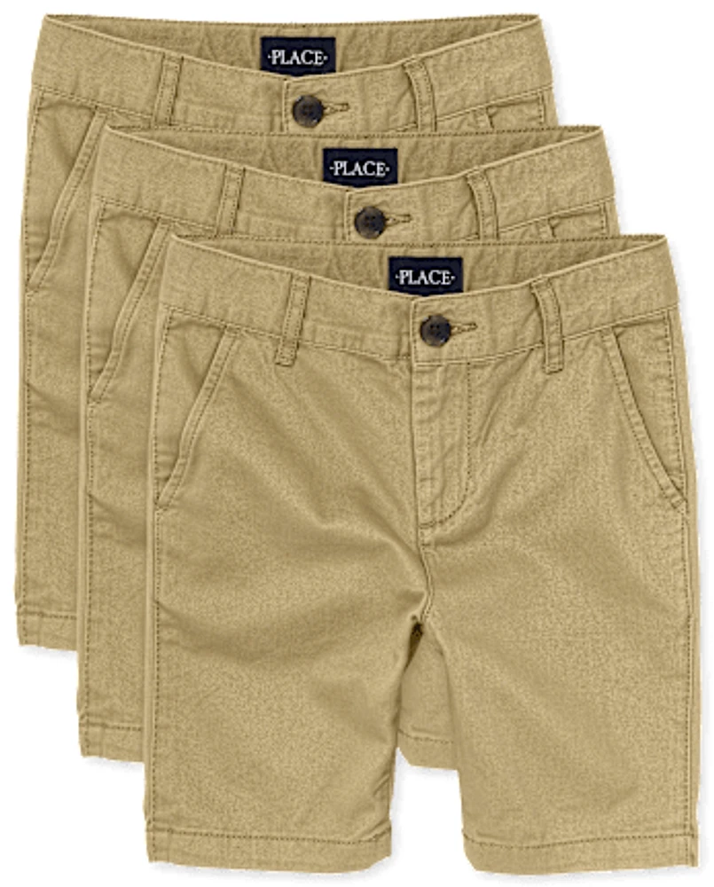 Boys Uniform Stretch Chino Shorts -Pack