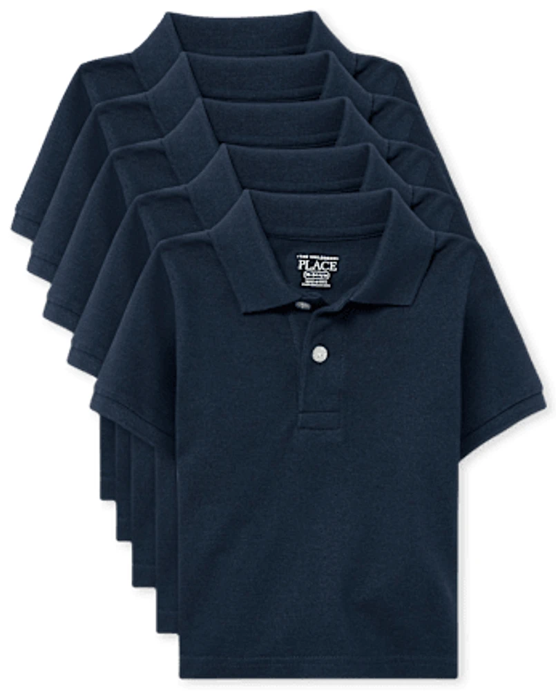 Baby And Toddler Uniform Pique Polo 5-Pack