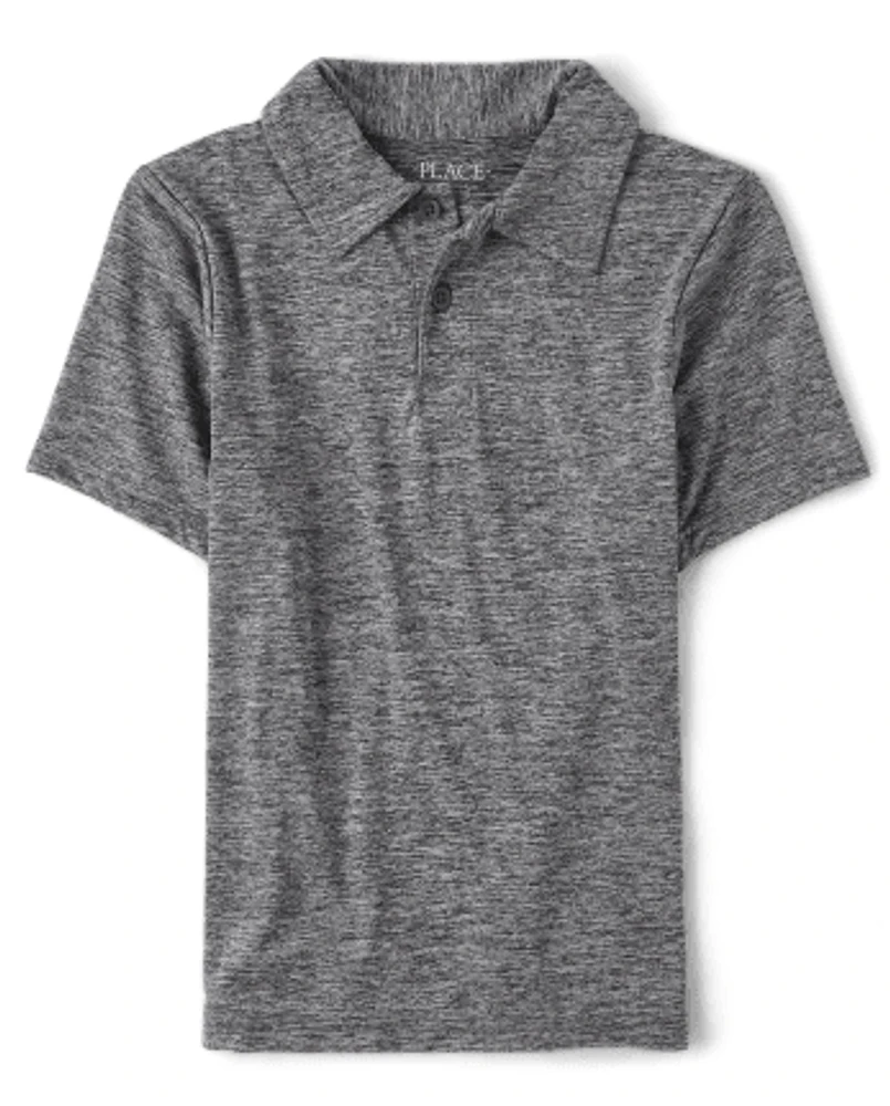 Polo de performance chiné pour garçon