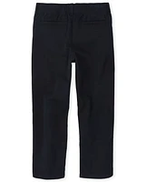 Boys Uniform Stretch Pull On Straight Chino Pants