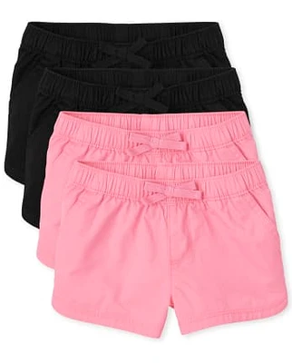 Lot de 4 shorts à enfiler pour toute-petite fille