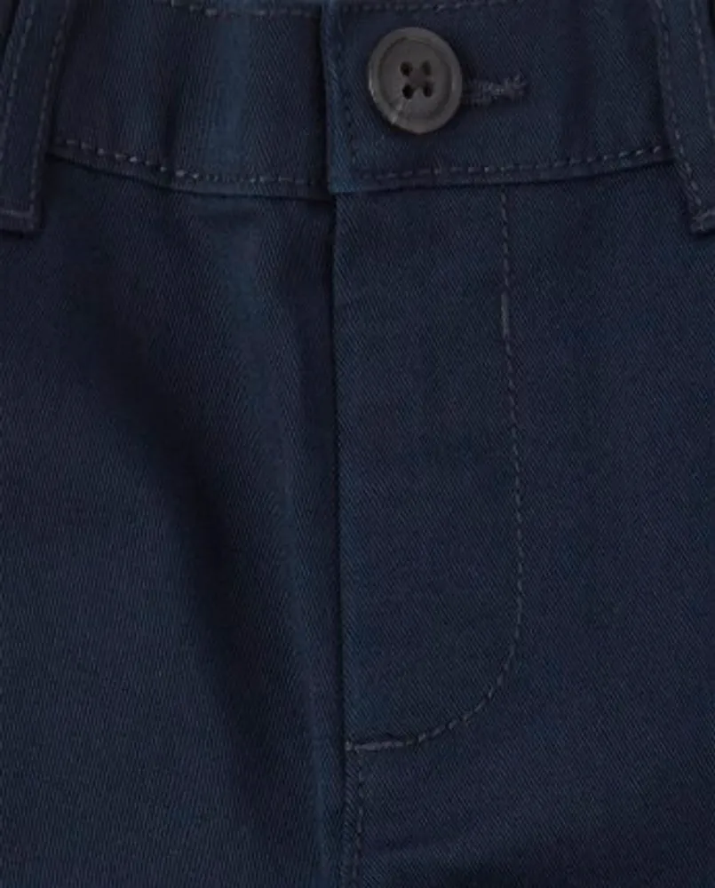 Lot de 2 pantalons chino droits extensibles pour bébés et tout-petits garçons