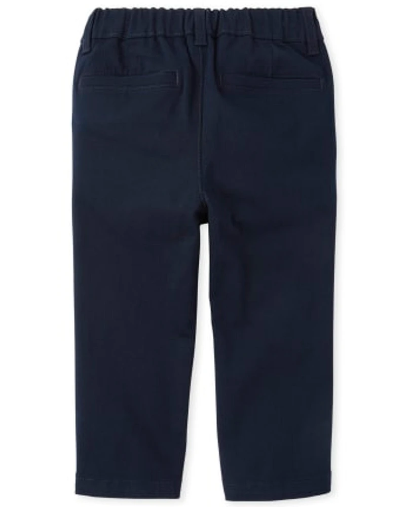 Lot de 2 pantalons chino droits extensibles pour bébés et tout-petits garçons