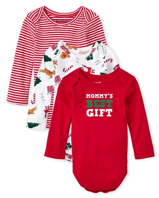 Baby Christmas Bodysuit 3-Pack
