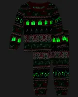 Baby And Toddler Glow Christmas Fairisle Snug Fit Cotton Pajamas
