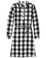 Womens Matching Family Buffalo Plaid Shirt Dress