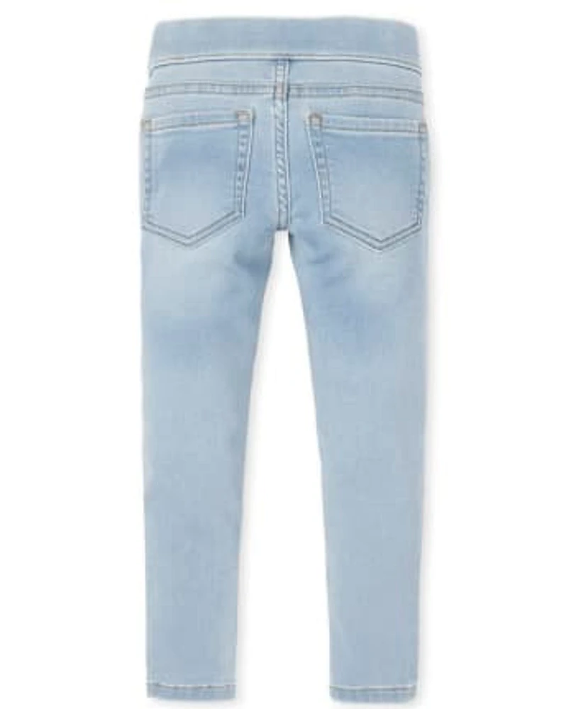 Girls Knit Denim Pull On Jeggings 3-Pack