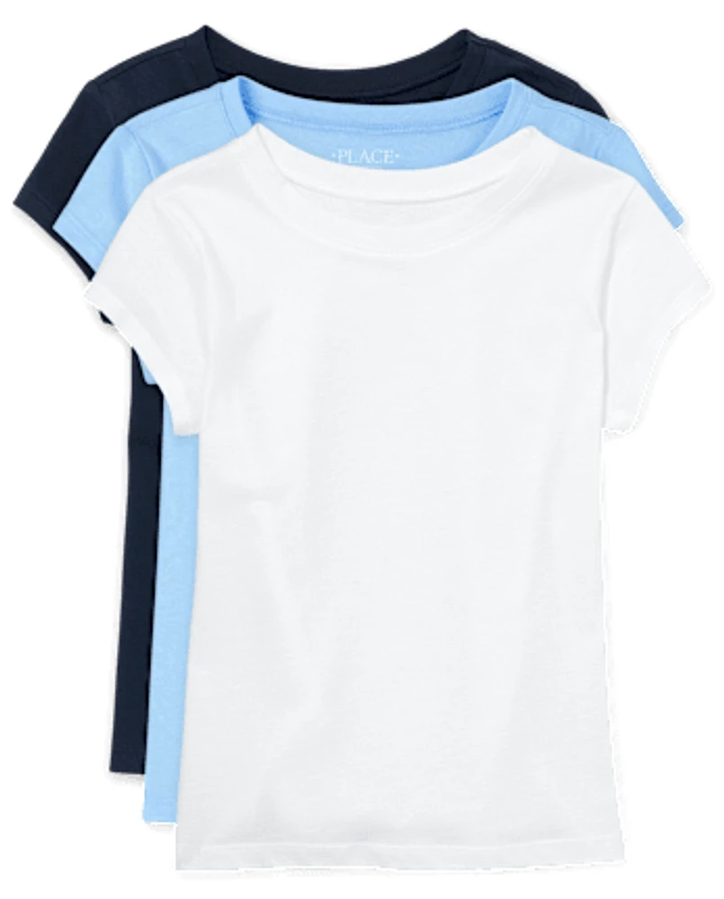 Lot de 3 t-shirts superposés basiques pour filles