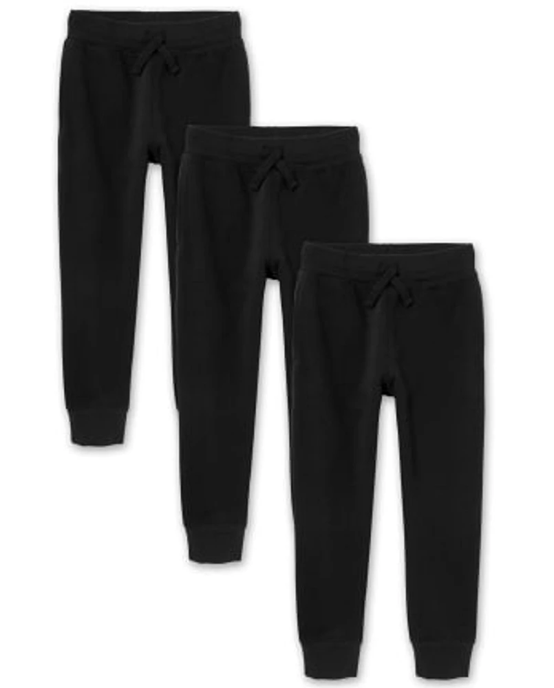 Ensemble de 3 pantalons jogging en molleton d'uniforme pour garçons