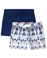 Lot de 2 shorts imprimés pour fille