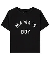 Baby And Toddler Boys Matching Family Mama's Boy Graphic Tee