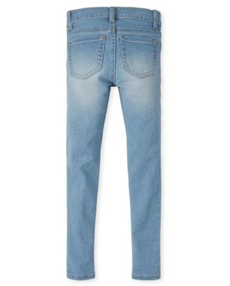 Girls Knit Denim Jeggings