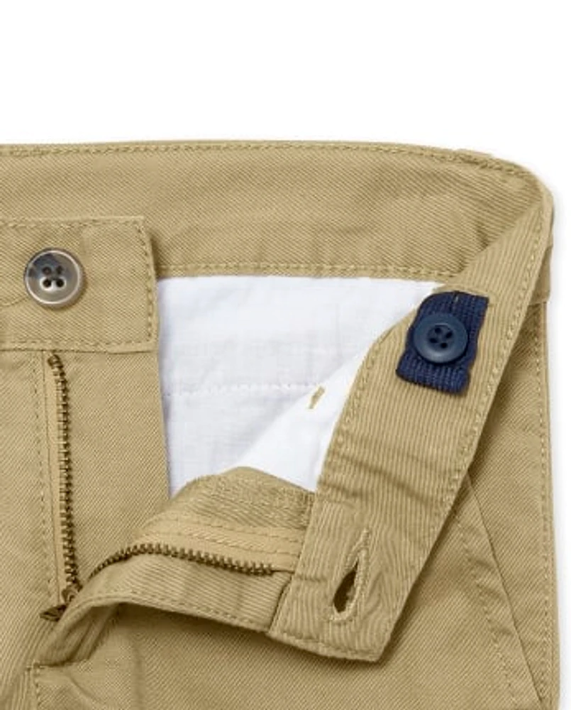 Boys Uniform Stretch Straight Chino Pants 5-Pack